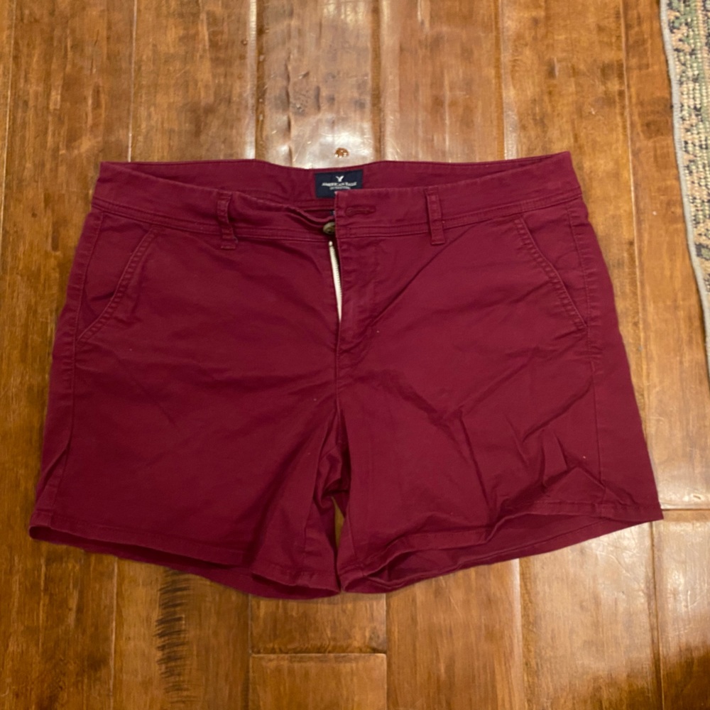 Maroon Midi AE Shorts